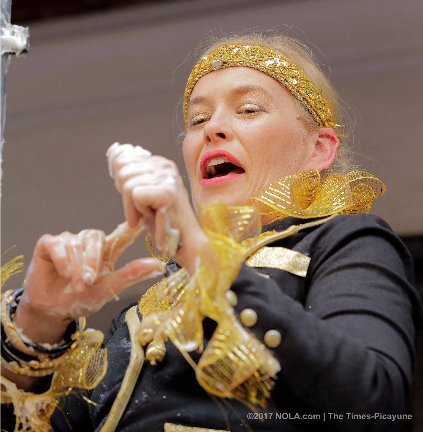 Only on Bourbon Street: Greasing of the Poles for Mardi Gras